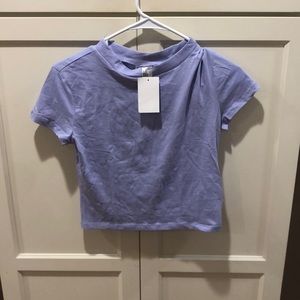 H&M cropped high neck cropped short sleeve